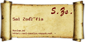 Sal Zsófia névjegykártya