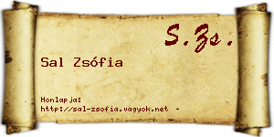 Sal Zsófia névjegykártya